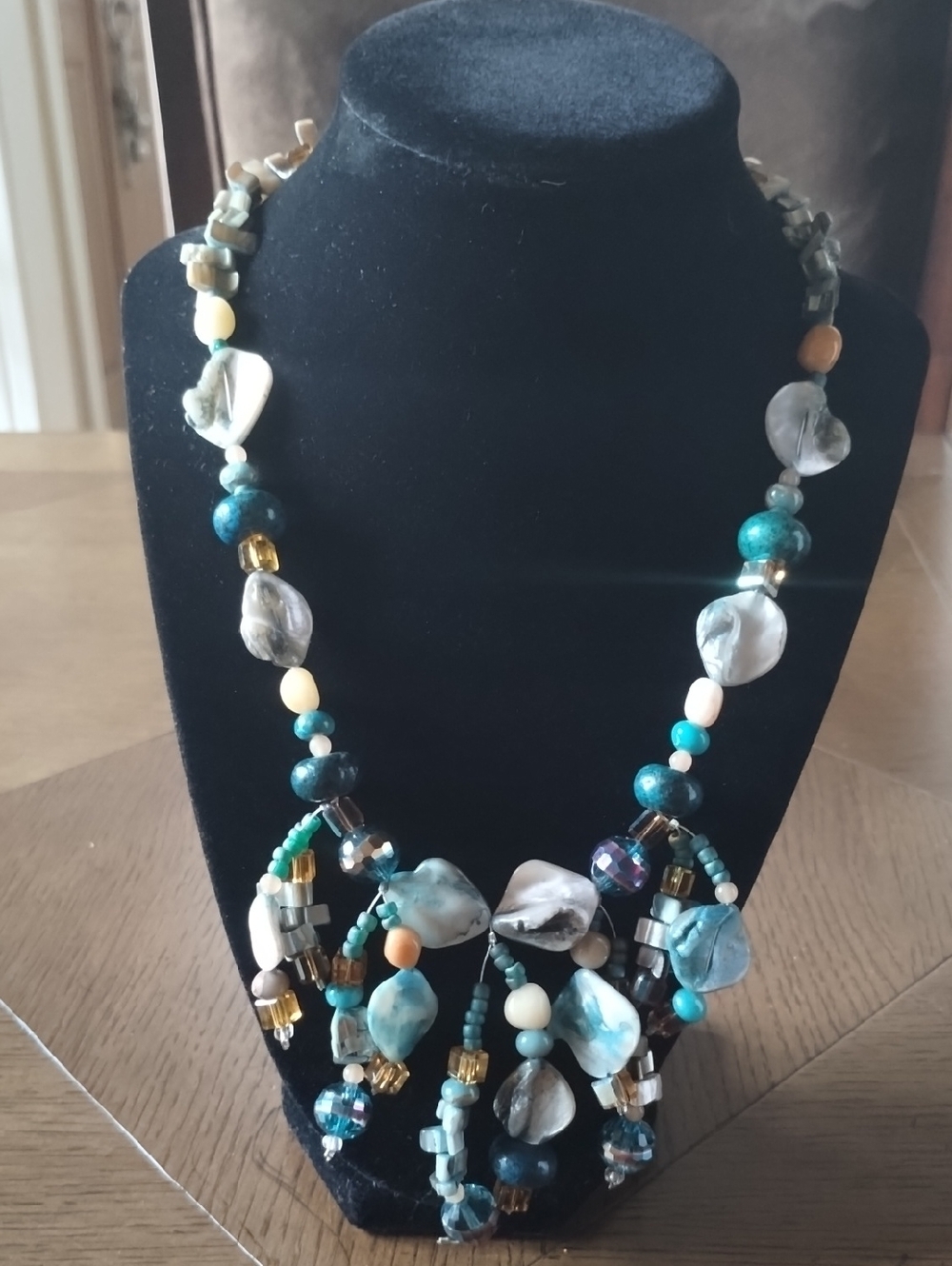 Handcrafted Beaded Statement Necklace